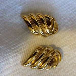 Givenchy Vintage Clip on Earrings Signed Givenchy